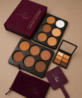 Vee Beauty 12-in-1 Powder Palette – Burgundy Luxe Edition (Free Mini Concealer +Mirror)