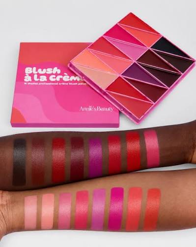 Annie’s Beauty 16 Colors Cream Blush Palette (Blush A La Crème)